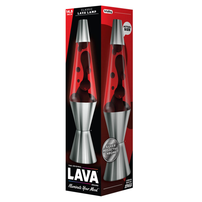 14.5″ Lava Lamp Chrome Plated Crimson - US 7840