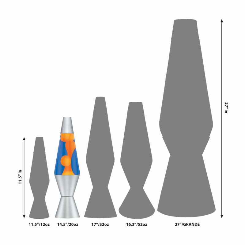 14.5” LAVA Lamp – Orange/Blue/Silver - US 2741