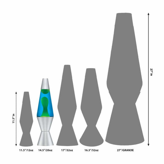 14.5” LAVA Lamp – Yellow/Blue/Silver - US 1531