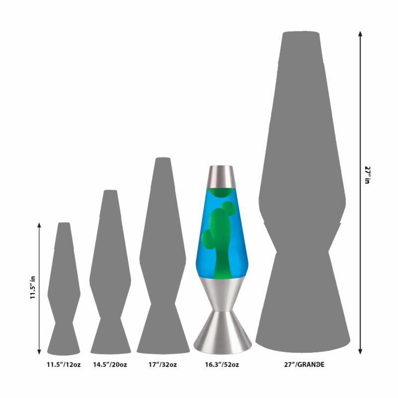 16.3″ LAVA Lamp – Yellow/Blue/Silver - US 3679