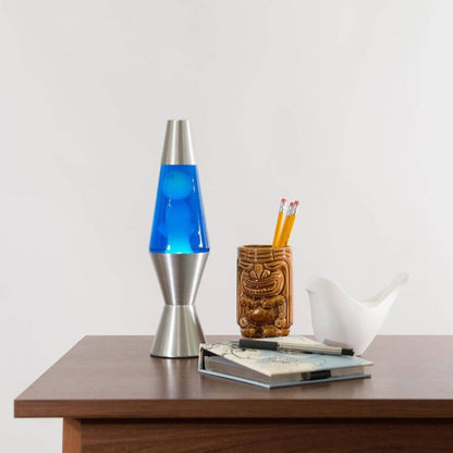 11.5″ LAVA Lamp – White/Blue/Silver - US 9708