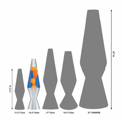 14.5” LAVA Lamp – Orange/Blue/Silver - US 2741