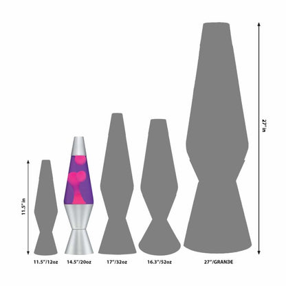 14.5” LAVA Lamp – Pink/Purple/Silver - US 7183