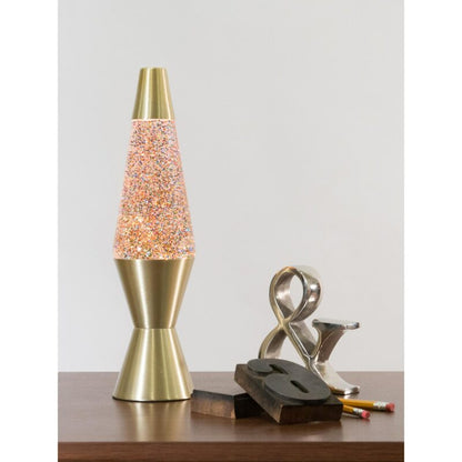 14.5″ LAVA Lamp Rainbow Glitter – Clear/Gold - US 6977