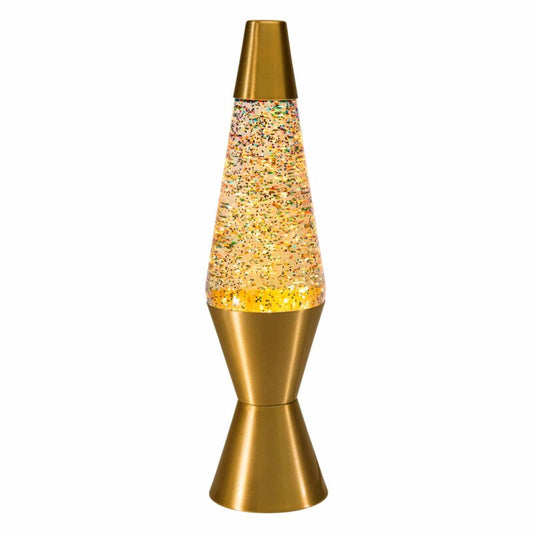 14.5″ LAVA Lamp Rainbow Glitter – Clear/Gold - US 6977