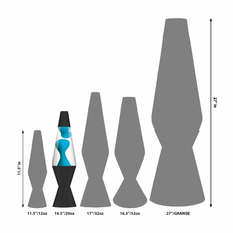 14.5″ LAVA Lamp Neon – Blue/Clear/Black - US 6772
