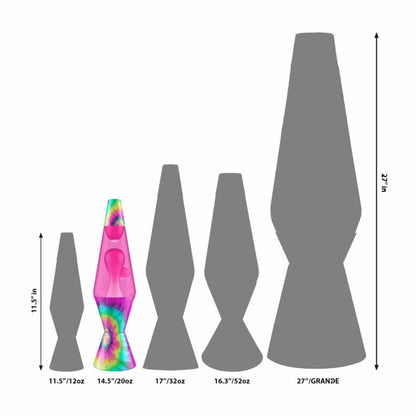 14.5″ LAVA Lamp – Tie Dye Pink Spiral - US 1120