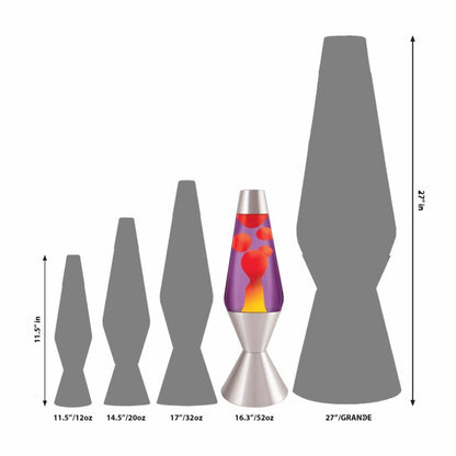 16.3″ LAVA Lamp – Yellow/Purple/Silver - US 1109
