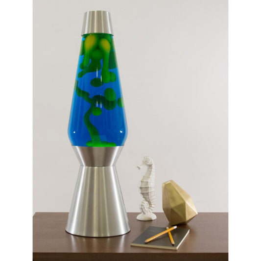 27″ LAVA Lamp Grande – Yellow/Blue/Silver - US 9659