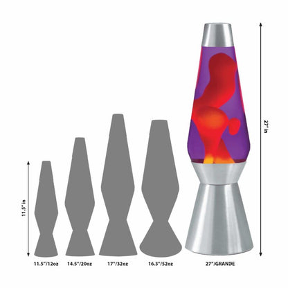 27″ LAVA Lamp Grande – Yellow/Purple/Silver - US 8300